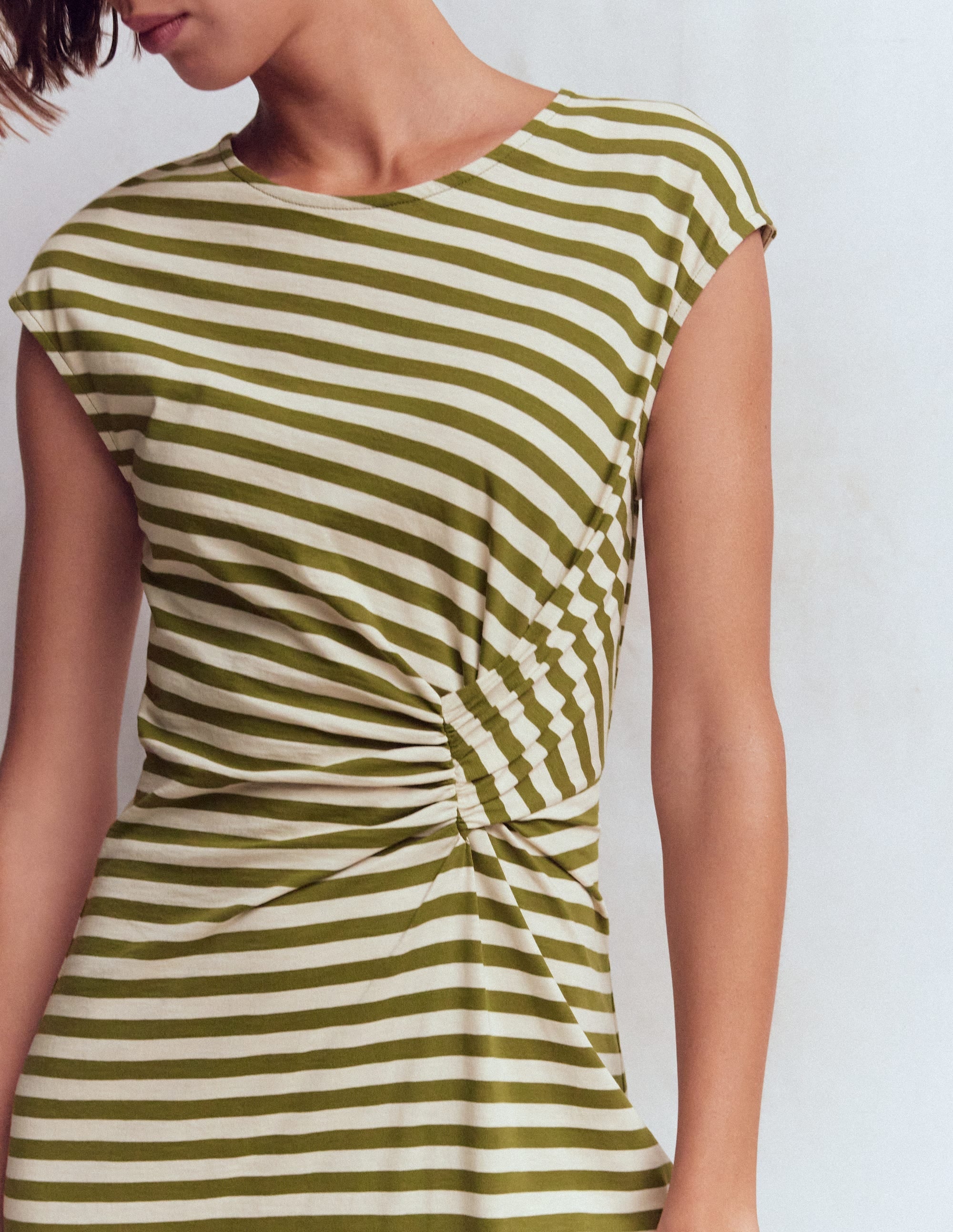 Delilah Twist Midi Dress-Stripe