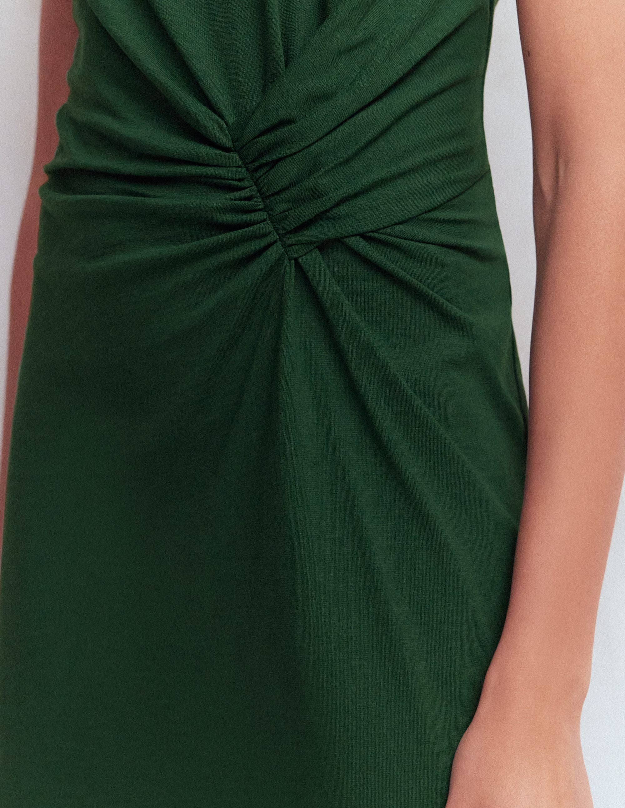 Delilah Twist Short Dress-Hunter Green