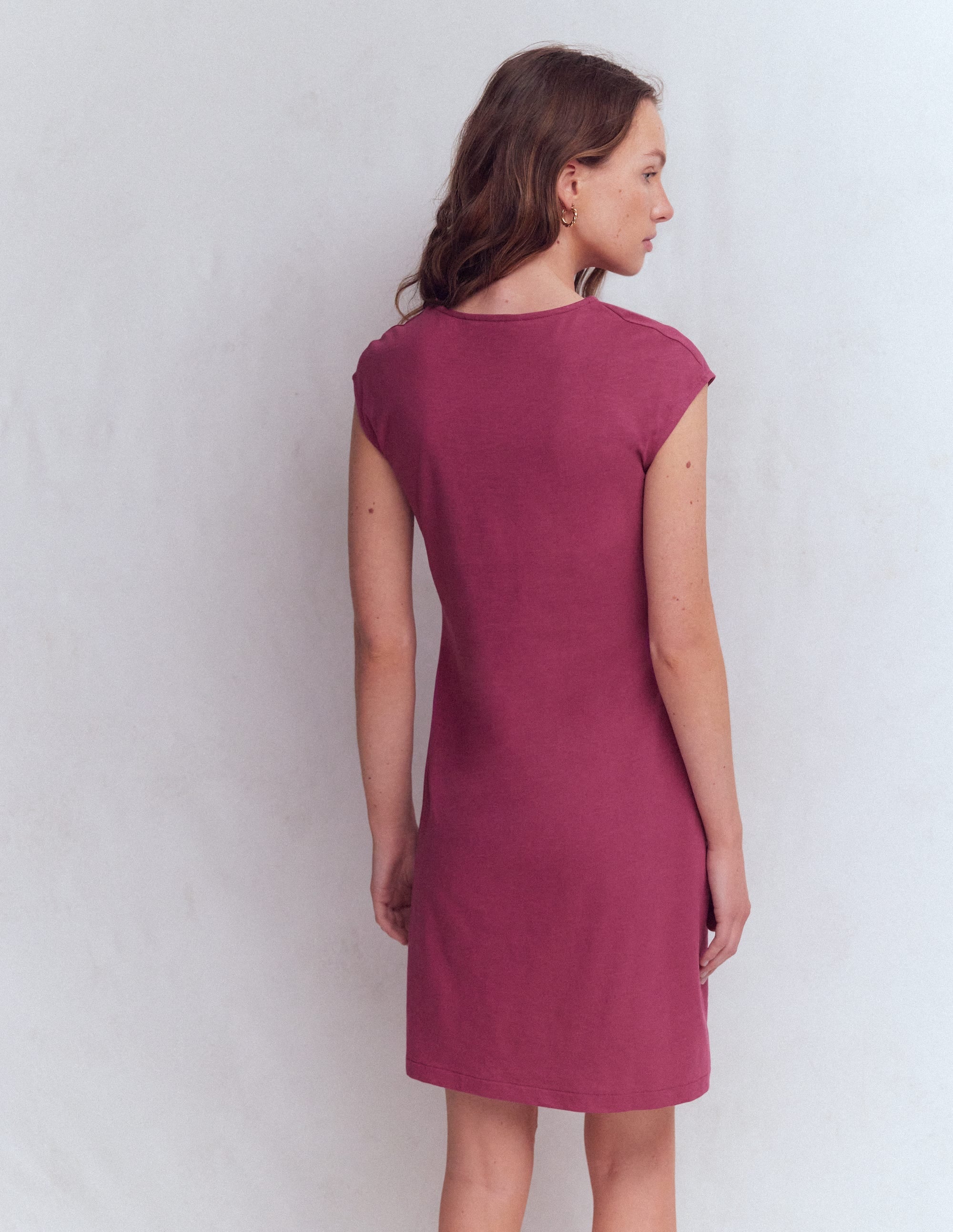 Delilah Twist Short Dress-Raspberry Coulis