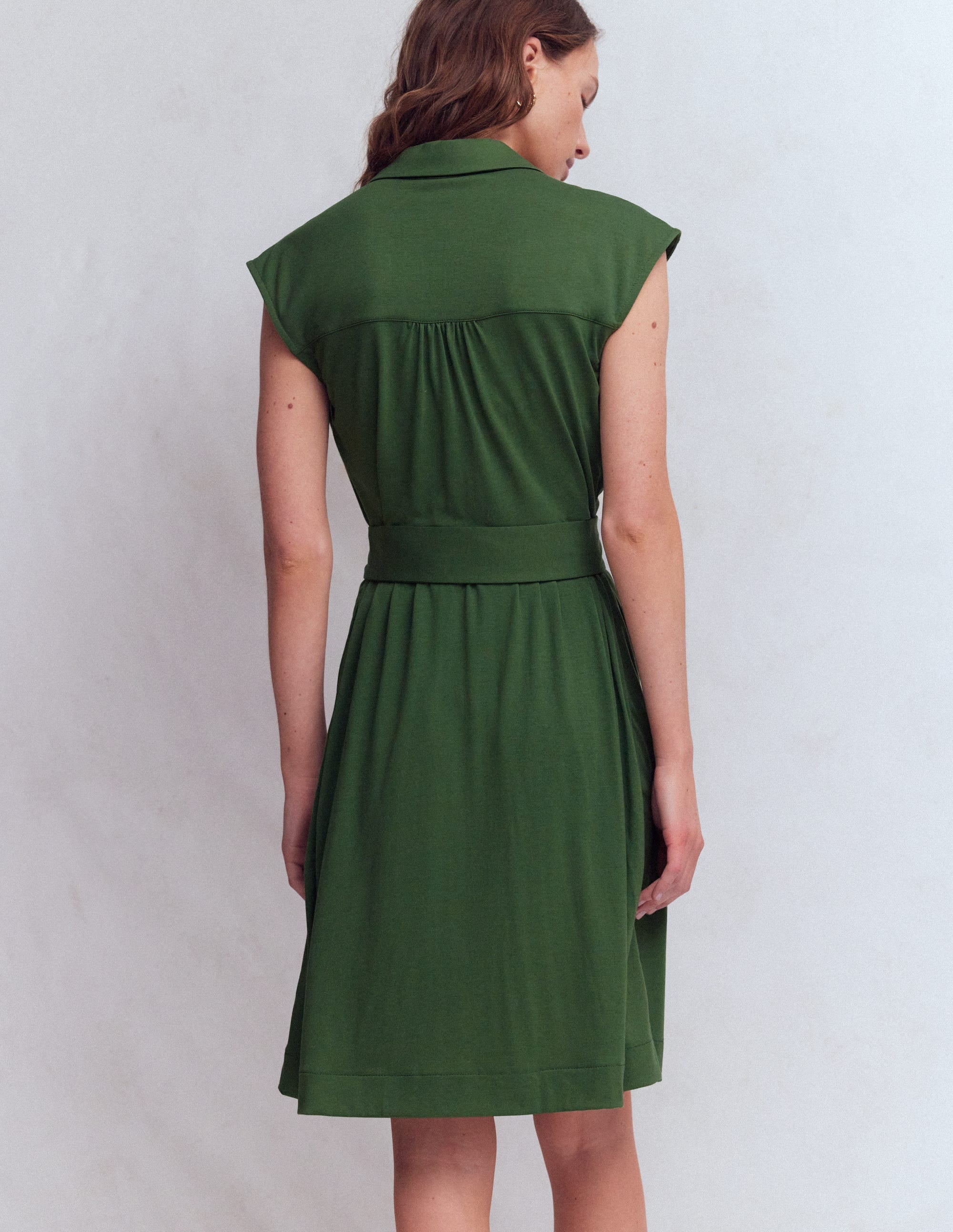Honor Short Jersey Shirt Dress-Broad Bean